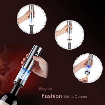 Sacacorchos Automático GOSCIEN Recargable para Botellas de Vino, Acero Inoxidable