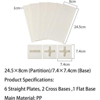 6-Piece Adjustable Drawer Divider Grid