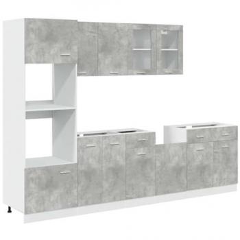 VidaXL Lyon Concrete Grey Bathroom Furniture Set