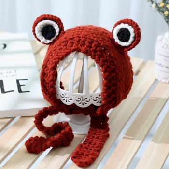 Diadema de lana para niños con diseño de rana
