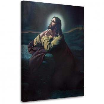 Sombra y Luz: Oración Jesuítica en Lienzo 40x60