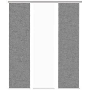 Grau‑Schiebegardinen PIVE Set – 60 × 245 cm, 3 Stk