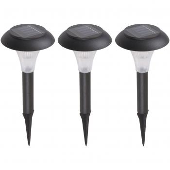 Ranex Balkoni 5000.182 Triple Solar Pathway Lights, Pike Black