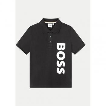 Polo Garçon Boss 12A Couleur Noire