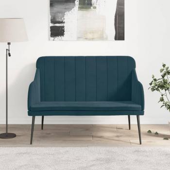 VidaXL Banc Bleu 110×76×80 cm Velours
