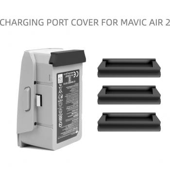 3pcs Dustproof Silicone Plug Covers for DJI Mavic Air 2 Battery Charging Port
