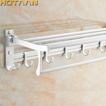 Porte-serviettes mural en aluminium pliable Chrome YT-4005