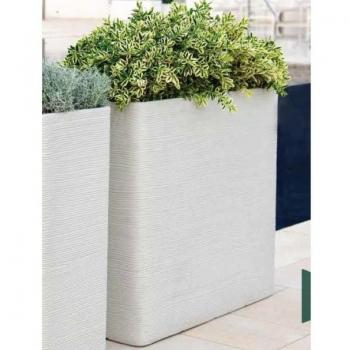 Jardinière H. Rigata Vasar 61 cm – Gris & Blanc Perle