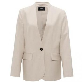 OPUS Damen Blazer Jalma mit Pattentaschen in Creme, Größe 34