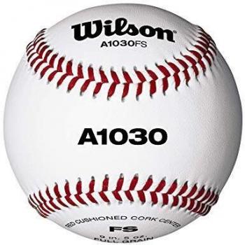 WILSON 1385406 Baseball mit flacher Naht – Weiß