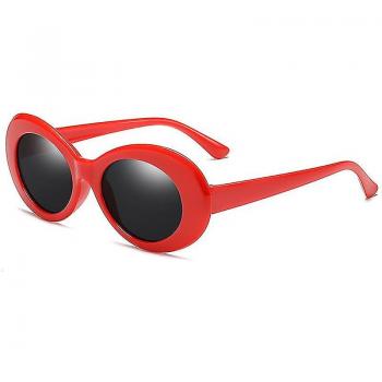 Lunettes de soleil style Clout Nirvana Kurt Cobain Blanc Rouge