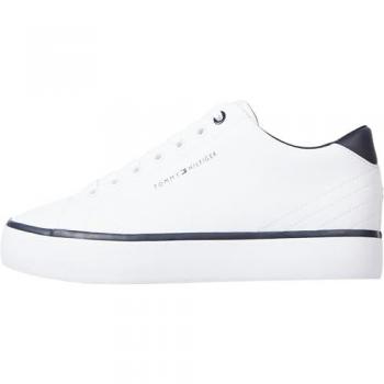 Herren-Sneakers Tommy Hilfiger TH HI VULC CORE LOW LEATHER, 45, weiß