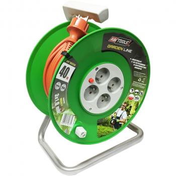 Enrouleur de Ligne de Jardin Awtools 40m 10A