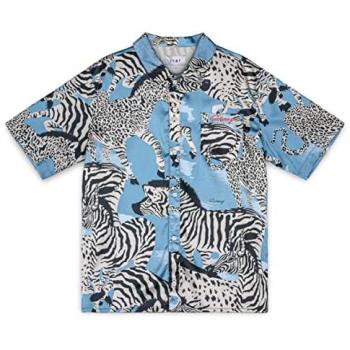Camisa Grimey Azul con Estampado Abstracto