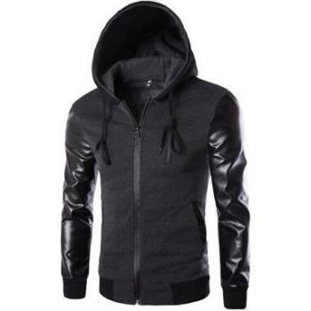 Chaqueta Otoño Cuero PU con Cremallera