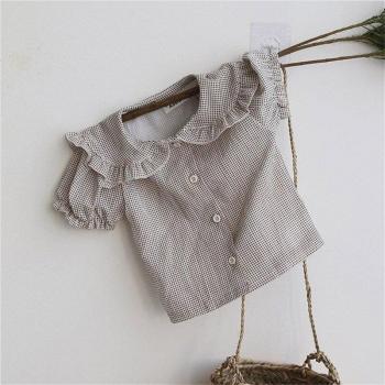 Korean Style Short-Sleeved Blouse for Infants