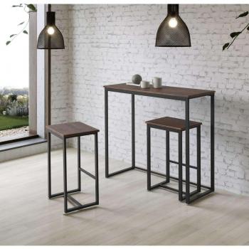 París High Table Set con Taburetes de Roble
