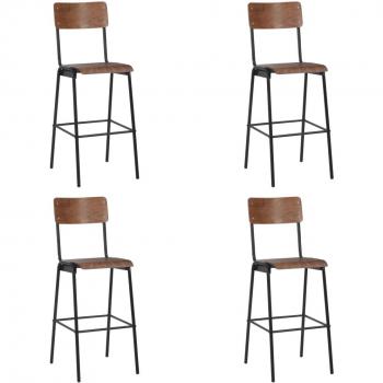 Bistro Chairs Vidaxl – Set de 4 Contreplaqué + Acier