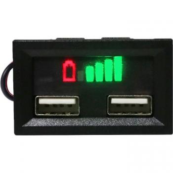 Controlador de Potencia 12 V con Pantalla Digital y Entrada USB