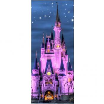 Decoración 3D de Puerta: Castillos Púrpuras