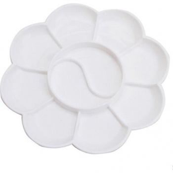 Palette de dessin en plastique blanc pour aquarelle
