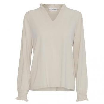 Pulz Jeans Damen Langarmbluse PZLIPPA, V-Ausschnitt, Größe S