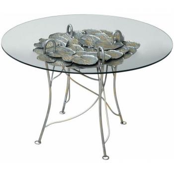 Massivmoebel Tavolo D'Appoggio 107x107 76 mm Argento