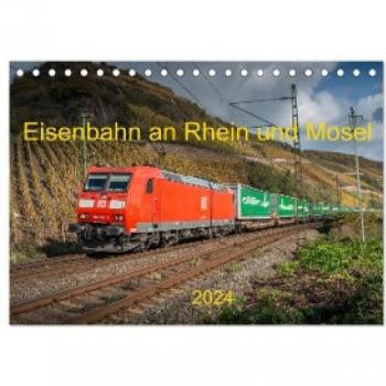 Eisenbahn an Rhein und Mosel 2024 Tischkalender