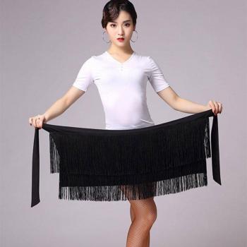 Black and Red Latin Dance Skirt for Women