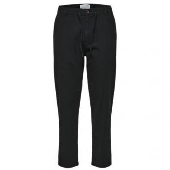 Schwarze Slim-Fit Leinenhose SLH172 (M) – Selected