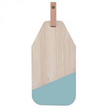 ECO DESIGN A1616 Plateau fromages en cuir 21 x 40 x 2 cm Beige et bleu
