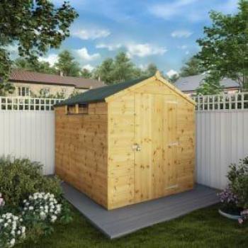 Waltons 8 x 6 Garden Wooden Storage Shed Shiplap Apex Security Storage Shed