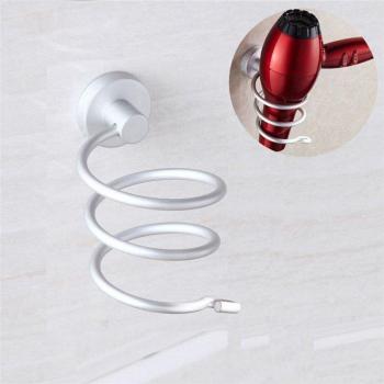 Support de rangement pour sèche-cheveux mural en acier inoxydable