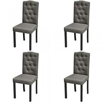 4 Grey Fabric Dining Chairs