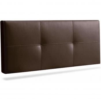Cabecero Adec Telma, Cabezal Dormitorio 160 cm Símil Piel Chocolate