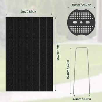 Heavy-Duty Ground Cover Weeds Barrier 2x8m/2x14m