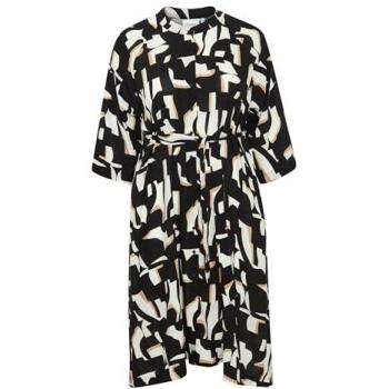 Blusenkleid FRANSA Blusenkleid FPFlowy Gr. 46, schwarz (schwarz graphic)