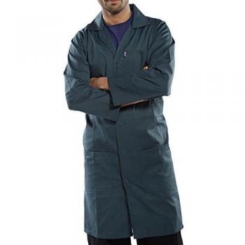 POLY COTTON WAREHOUSE COAT SPRUCE GREEN 48