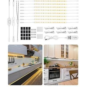 Fscotice Lampada LED per armadietto 52m X 8pcs con luce calda 3000K