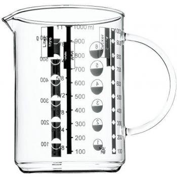 WMF Gourmet Messbecher Glas 1,0 Liter mit Skala