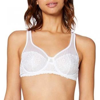 Sujetador con Aros Dim Bordado Inglés Generous Blanco