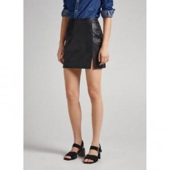Corte Negro, Falda de Poliuretano – Pepe Jeans 2024 Outlet