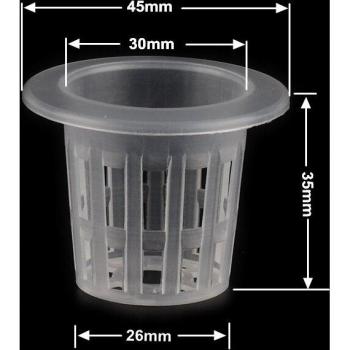 Pot à mailles en plastique 30mm, 100 pièces, pour culture hydroponique NFT