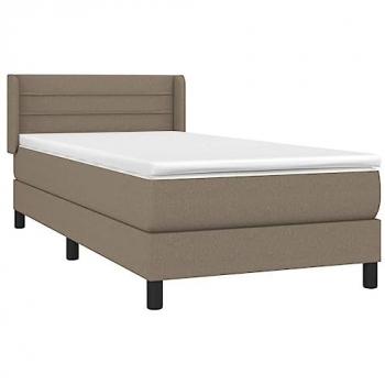 VidaXL Boxbett mit Matratze Taupe 90x190 cm