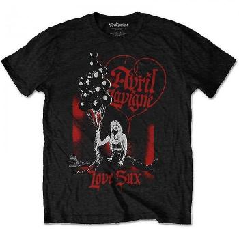 T-shirt noir unisexe « Love Sux Balloons » de la collection Avril Lavigne