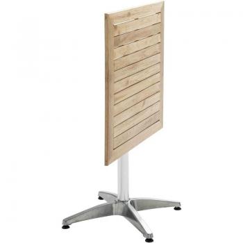 Mesa Estilo Vanguardia: Aluminio y Madera Inclinable