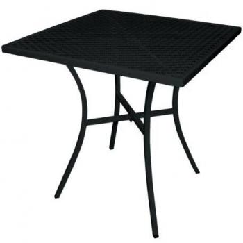 Bolero Square Bistro Table in Black Steel 700mm