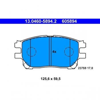 ATE 13.0460‑5894.2 Brake Pad Replacement Set