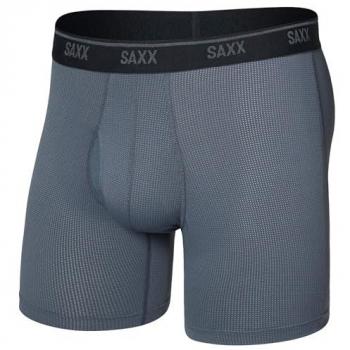 Boxer SAXX Quest 100% asciutto rapido mesh grigio-azzurro – S