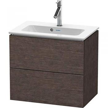 Vasque suspendue Duravit L-Cube 62 x 39 cm, chêne foncé brossé